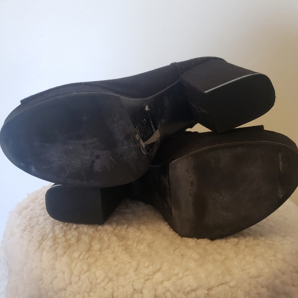 H & M Peep-toe Chunky Heel Platform Bootie Shoe - Picture 6 of 11